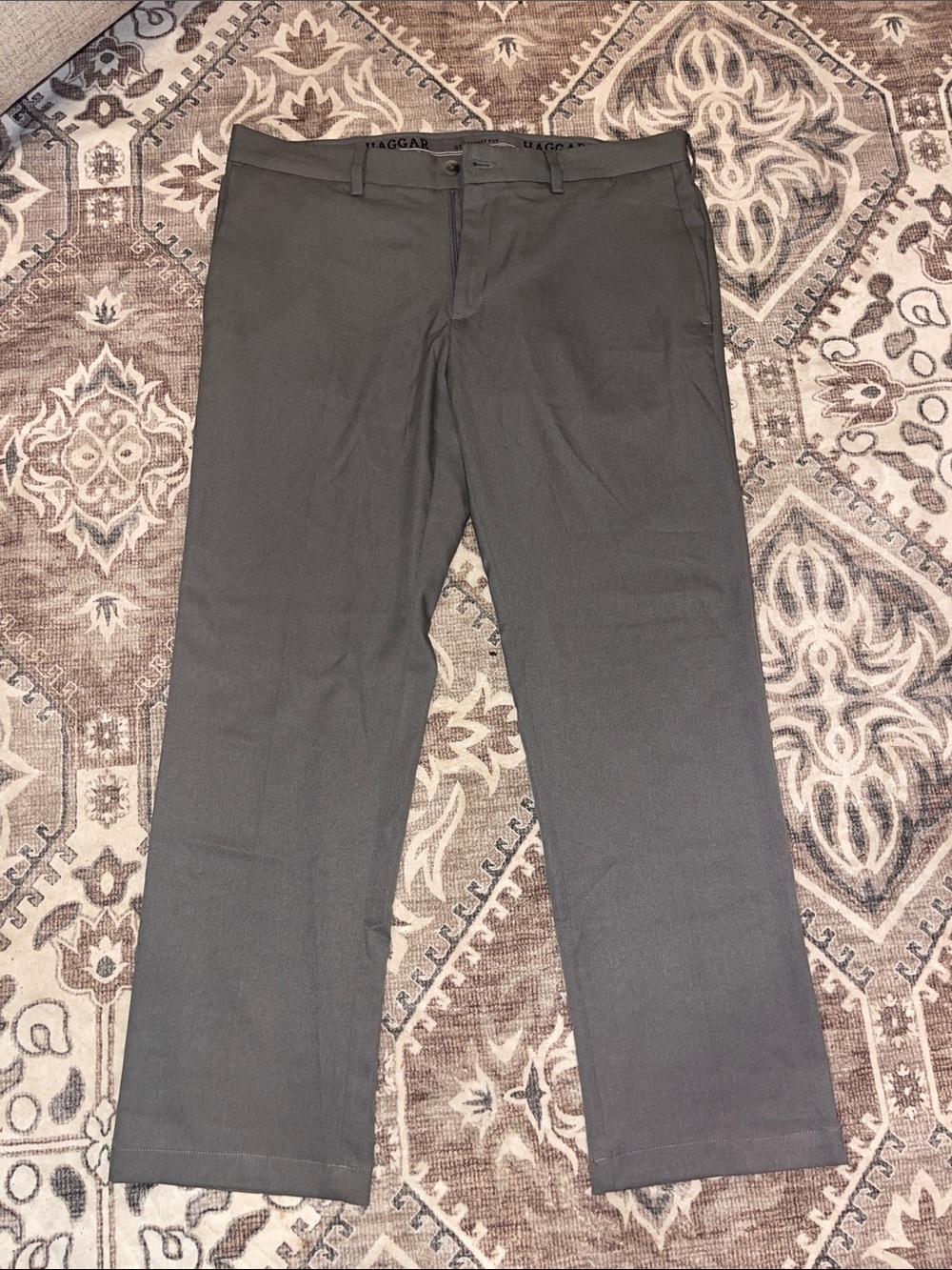 Haggar Men's Dark Gray Dress Pants